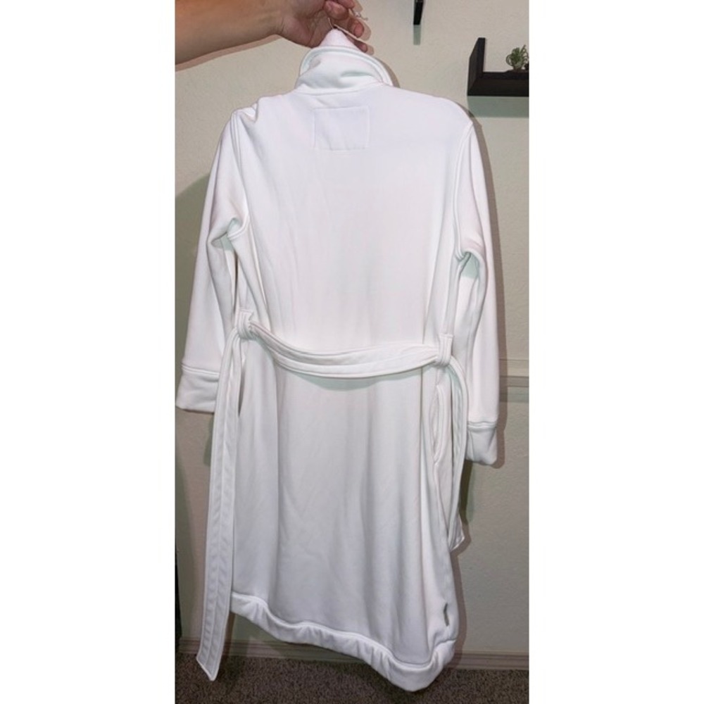 UGG Australia Duffield II White Plush Fleece Robe Shawl Collar Size Medium - Picture 2 of 5